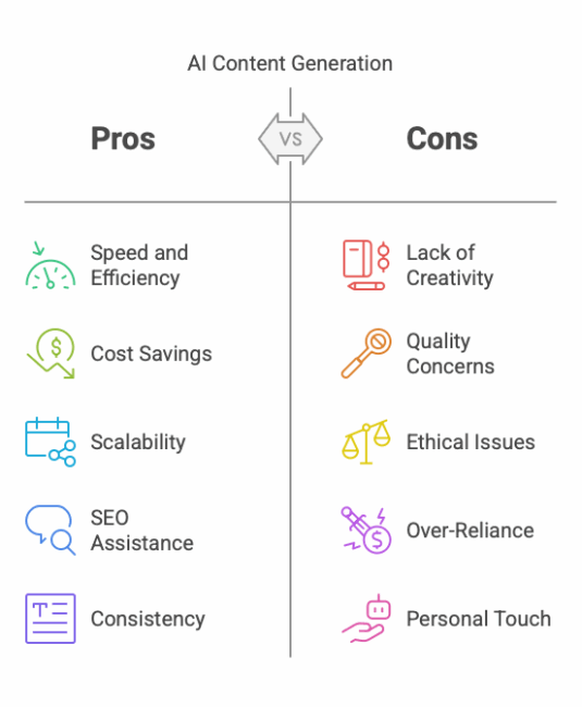 AI Content Pros and Cons